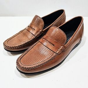 Bostonian Classic Penny Loafers Men's 8.5 M Tan Brown Leather Sole Low Heel